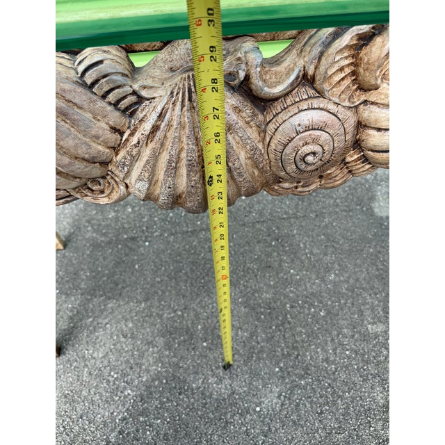 Vintage Mid-Century Italian Style Sculptural Seashell Console Table For Sale - Image 11 of 11