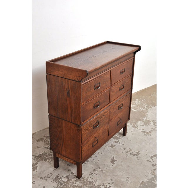 Antique Oak Chest of Drawers from Globe Wernicke, 1900s For Sale - Image 9 of 15