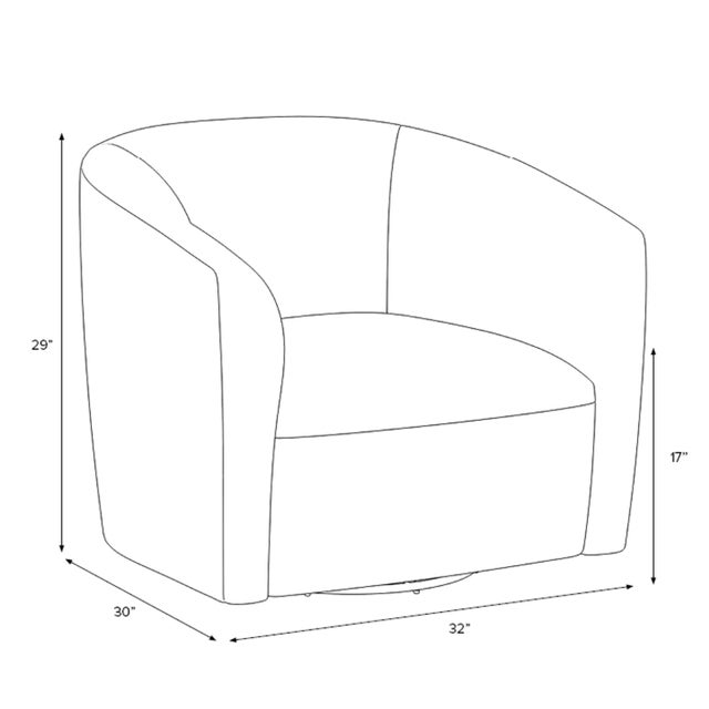 Contemporary Lana Swivel Chair in Lhasa Camel For Sale - Image 3 of 7