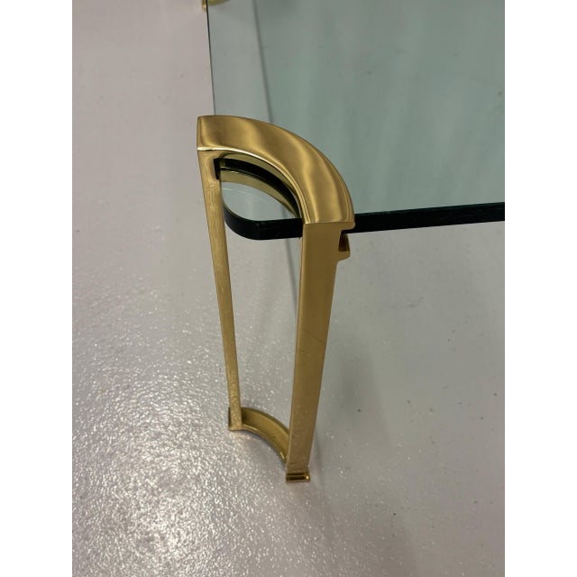 Mid-Century Modern Vintage Large Bronze and Glass Coffee Table by Peter Ghyczy, Germany, 1970s For Sale - Image 3 of 4