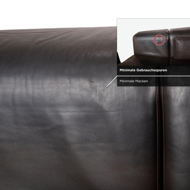 Moule Leather Corner Sofa in Brown Chrome with Manual Function from Brühl For Sale - Image 12 of 18