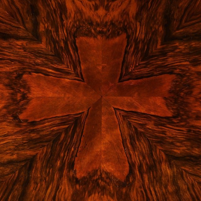 Art Deco Machine Age Occasional Table in Book-Matched & Burled Walnut For Sale - Image 13 of 14