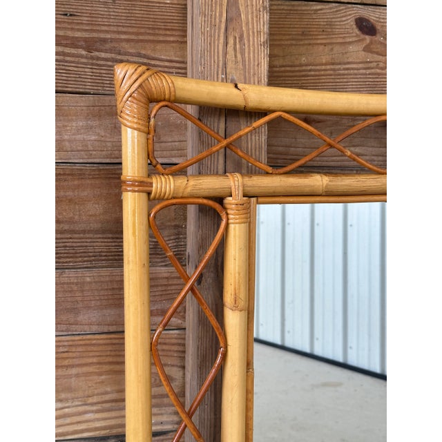 Vintage Coastal Rattan Bamboo Wall Mirror Chairish