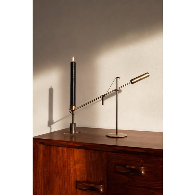 An exceptional "The Climber" (Lo Scalatore) kinetic sculptural candle holder designed by Sebstiaan Vos for DIM (design in...