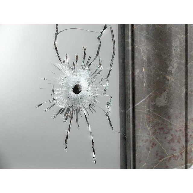 Rectangular Wall Mirror with Marble Frame by Barberini & Gunnell For Sale - Image 8 of 9