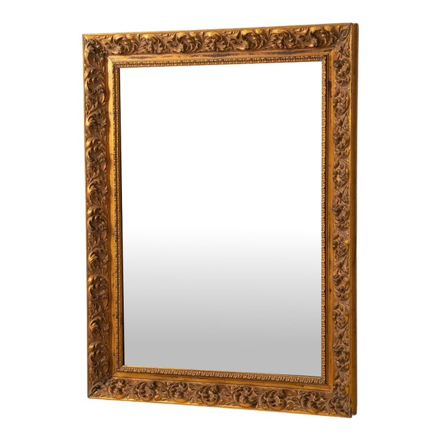 19th Century France Gold Wood Mirror For Sale