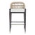 Fara Mahogany, Polypropylene Weave & Linen Upholstered Bar Stool For Sale