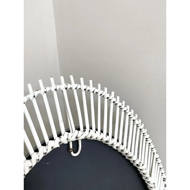 1950s Vintage Mirror in Bamboo, 1950s For Sale - Image 5 of 6