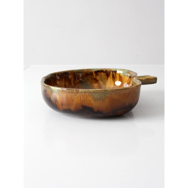 Brown Vintage Dryden Pottery Apple Bowl For Sale - Image 8 of 11