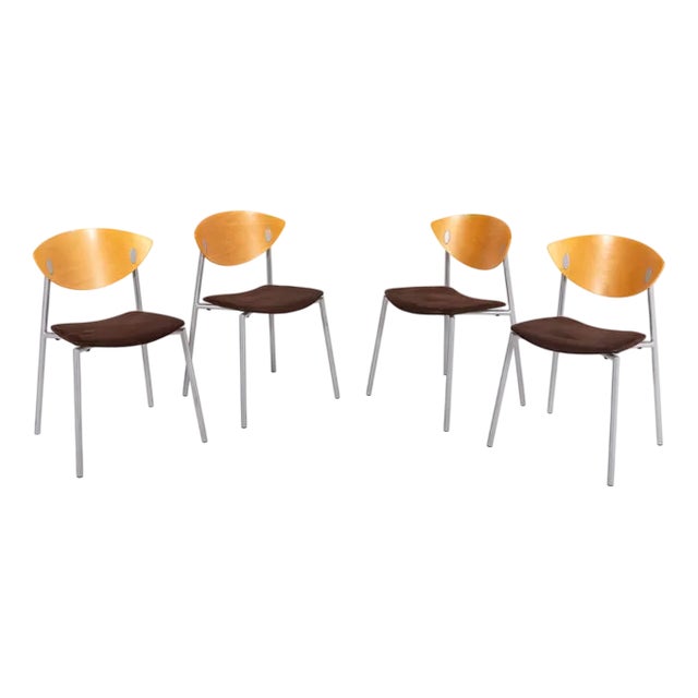Danish Must Chairs by Søren Nielsen & Thore Lassen for Randers+radius, Set of 4 For Sale