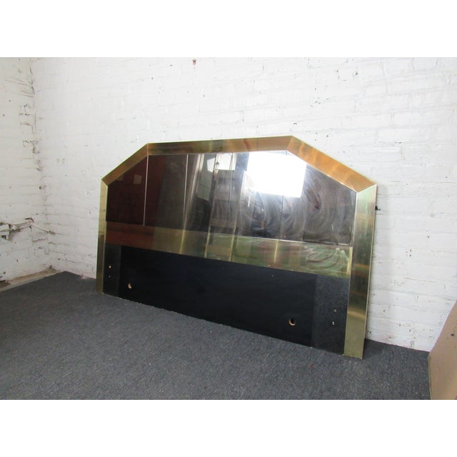 Mid 20th Century Vintage Mirrored Headboard in the Style of Paul Evans For Sale - Image 9 of 9