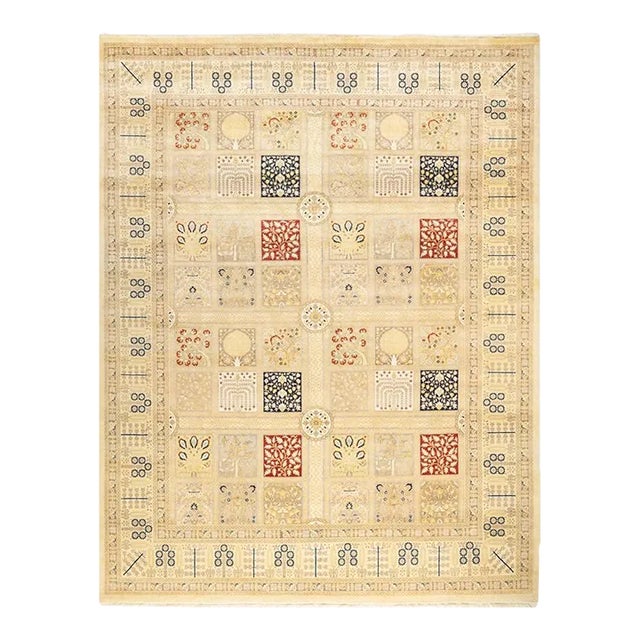 Mogul, One-of-a-Kind Hand-Knotted Area Rug in Ivory, 8' 2" x 10' 4" For Sale