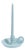 Misette The Forme Wax Candlestick, Blue For Sale