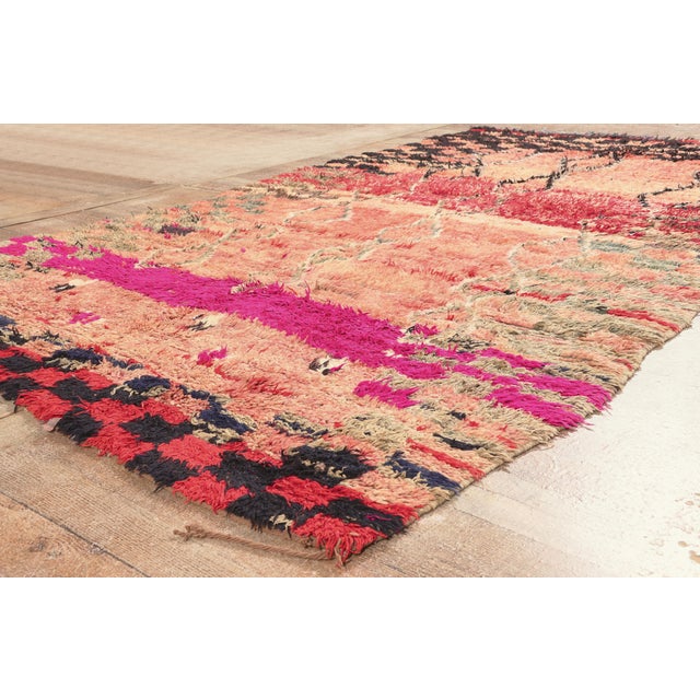 Pink Vintage Boujad Moroccan Rug, 05'08 X 09'00 For Sale - Image 8 of 10