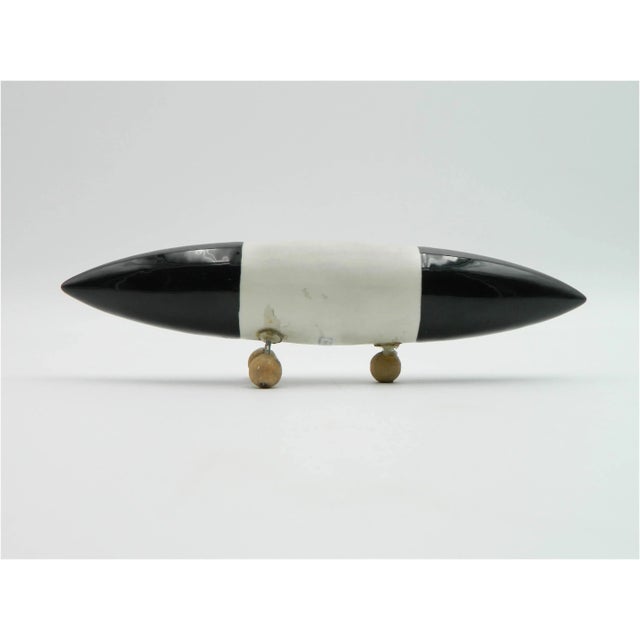 1980s Black and White Dolphin Porcelain Object by Margarethe Haberl, 1985 For Sale - Image 5 of 11