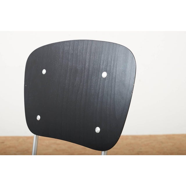 Alu Flex Chair in Aluminum Frame and Black Plywood Seat and Back from Armin Wirth, 1951 For Sale - Image 11 of 15