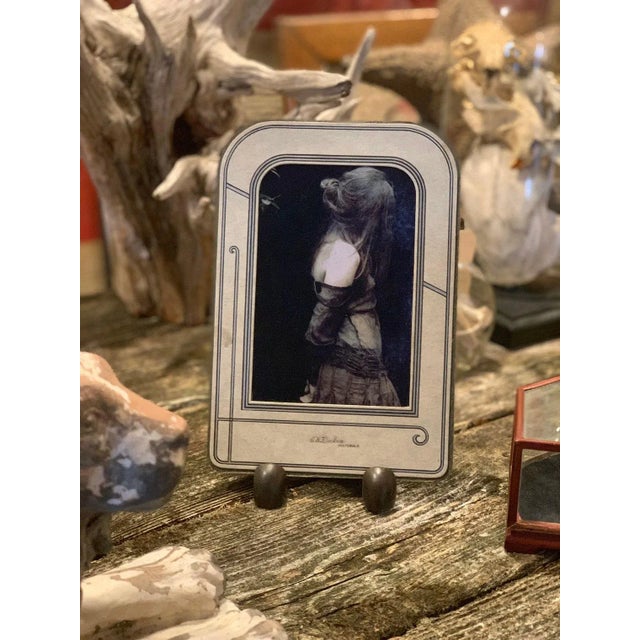 modern fashion photograph expertly mounted onto a 19th century cabinet card. mounted in this fantastic 1880's victorian...