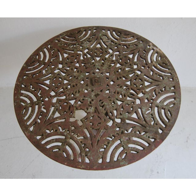 Red Round Cast Iron Table, 1890s For Sale - Image 8 of 18