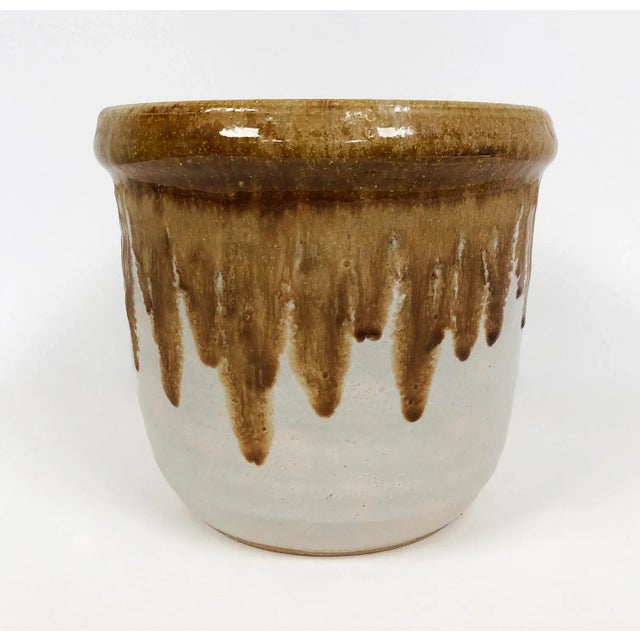 Brown Vintage Jute Macrame and Ceramic Pot + Pendant Light, 1960-70s For Sale - Image 8 of 12