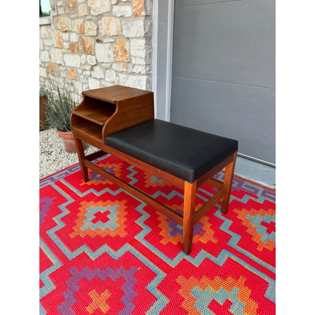 1970s Vintage Telephone Bench | Chairish