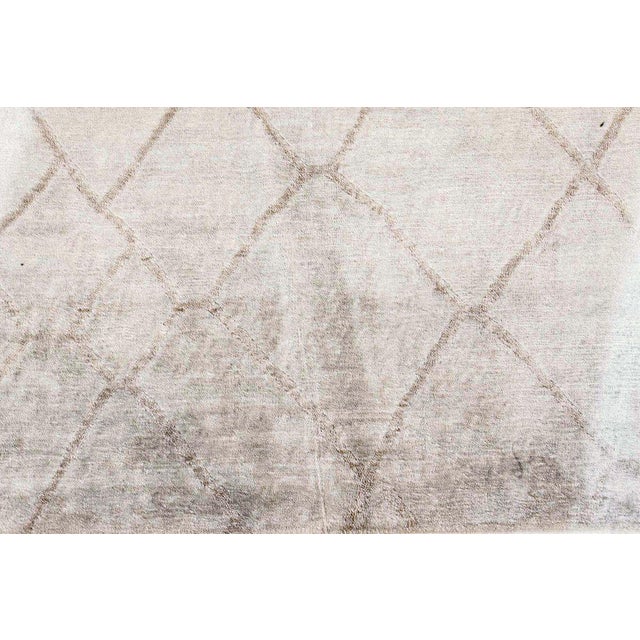 Contemporary Geometric Handmade Silk Rug by Doris Leslie Blau For Sale - Image 4 of 5