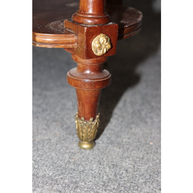 Pair of Early 20th C. French Louis XVI Bronze Mounted Marble Top Nightstands For Sale - Image 14 of 15