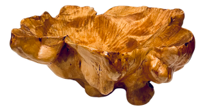 Large Vintage Swedish Burl Wood Bowl, 1940s