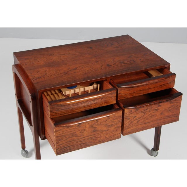 Sewing Table in Rosewood by Erling Torvits, 1960s For Sale - Image 6 of 8