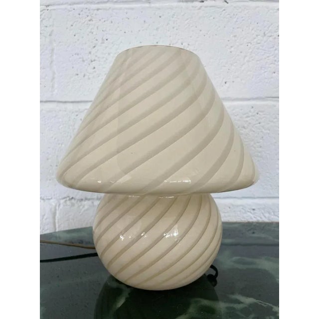 Murano Swirl Mushroom in Yellow Cream, 1970s For Sale - Image 7 of 7