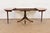 1980s Baker Furniture Style Georgian Banded Mahogany Pedestal Extension Dining Table, Newly Refinished For Sale - Image 5 of 11