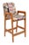 Set of 4 Mid Century Benny Linden Teak Barstools With Geometric Upholstery 1990s For Sale In Detroit - Image 6 of 9