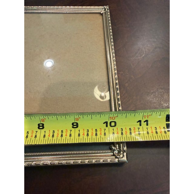 Victorian Vintage Gold-Tone Metal Hinged Double Picture Frame With Glass, 5 X 7 For Sale - Image 3 of 7