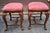 Late 20th Century Late 20th Century Pair Italian Walnut and Pink Suede Upholstered Low Stools Footstools For Sale - Image 5 of 9