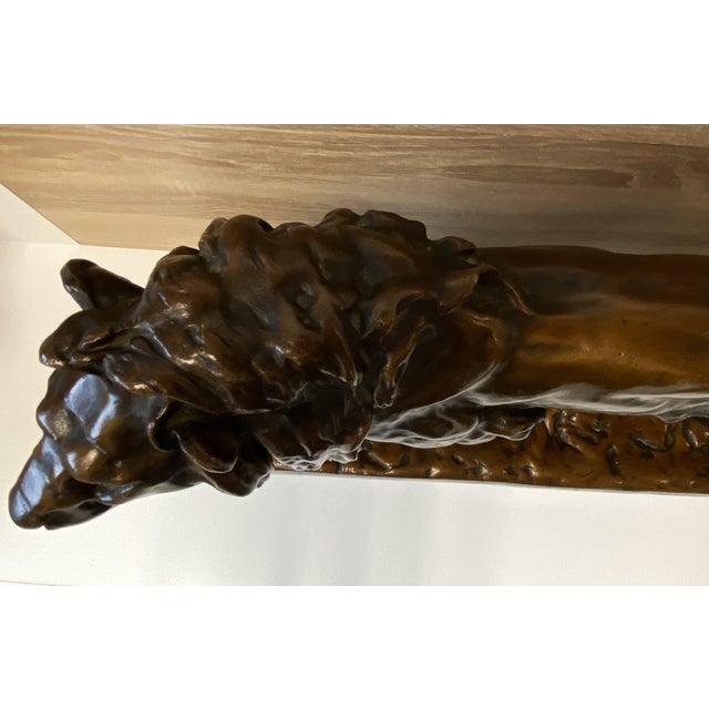 Metal Louis Vidal, Large Lion Statue, 1872, Bronze For Sale - Image 7 of 17