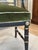 Traditional Antique Regency-Style Ebonized & Gilt Armchair With Cane Back & Green Velvet For Sale - Image 3 of 9