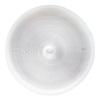 Azure, White and Clear Filigrana Murano Glass Centerpiece Bowl from Barovier & Toso, 1980s For Sale