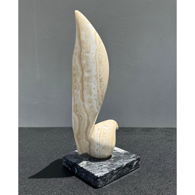 Vintage Abstract Onyx Stone Sculpture For Sale In West Palm - Image 6 of 7