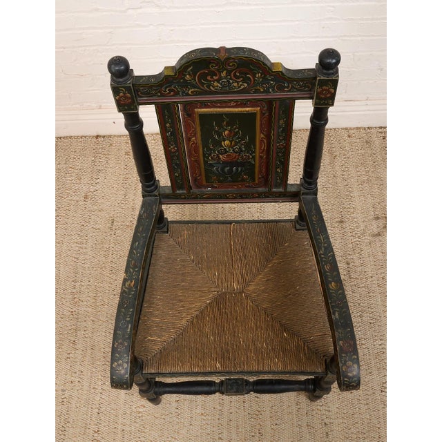 19th Century Antique American Hand-Painted Chair For Sale - Image 4 of 12