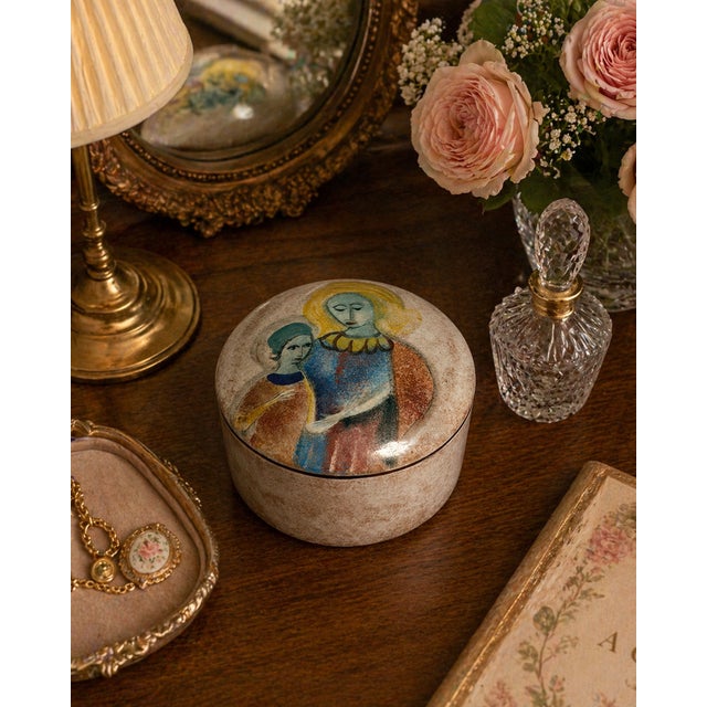 Mid-Century Modern 1960s Rare Polia Pillin California Pottery Lidded Bowl MCM Art Pottery For Sale - Image 3 of 14