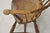 Antique French Country Colonial Chestnut Oak Wood Small Bowed Windsor Arm Chair For Sale - Image 11 of 12