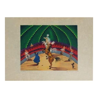 1970 Madeleine La Giraudiere Au Cirque Signed Lithograph For Sale
