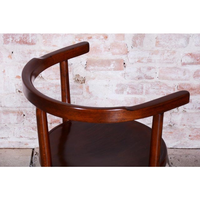 Czech Art Deco Beech Chair attributed to Thonet, 1920s For Sale - Image 6 of 11
