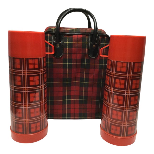 Mid 20th Century Aladdin Thermos and Carrying Case 3 Pieces Chairish