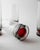 Glass Vintage Grey Drinking Glasses with Red Stems, 1970s, Set of 6 For Sale - Image 7 of 11