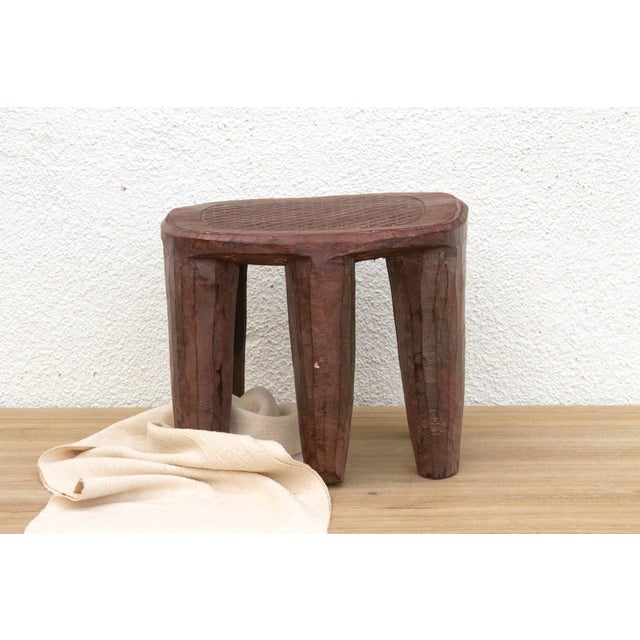 Vintage Carved Wood Gathering Nupe Stool For Sale - Image 10 of 10