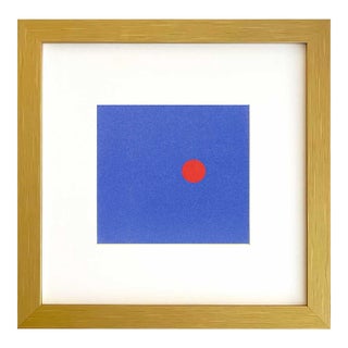 Ellsworth Kelly 1999 Blue and Red Circle 11 Framed Reproduction For Sale
