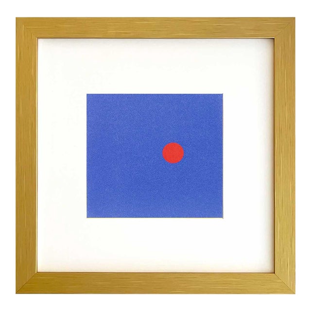 Ellsworth Kelly 1999 Blue and Red Circle 11 Framed Reproduction For Sale