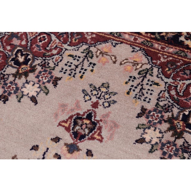 1990s Medallion 1990's Pak-Persian Gray/Blue Wool Rug - 2'1'' X 3'0'' For Sale - Image 5 of 9