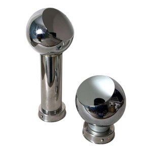 Reggiani Style Pair of Late 20th Century Italian Wall Sconces Space Age in Nickel-Plated Metal
