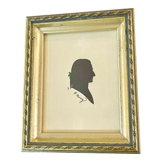 Vintage Framed Silhouette Patrick Henry For Sale